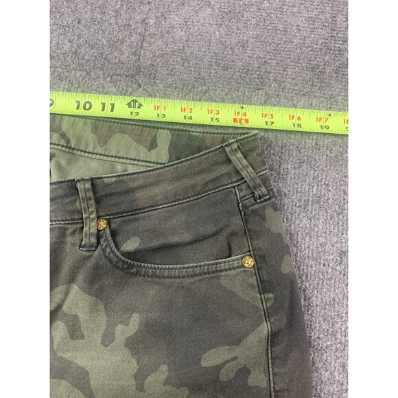 True Religión Jennie Curvy Skinny Womens Camo Jeans Size 33 Green - Picture 3 of 9